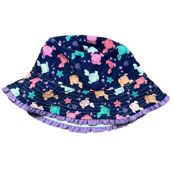 UV Skinz Girl’s Reversible Bucket Sun Hat UPF 50+ Certified Foldable Sun Cap - Picture 7 of 8
